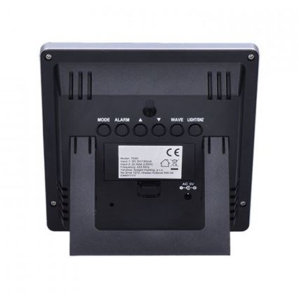 Meteostacija ar LCD ekrānu 230V/2xAAA + 2xAAA melna