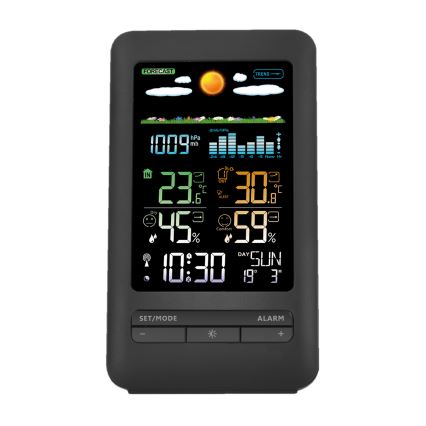 Meteostacija ar LCD ekrānu 2xAA melna