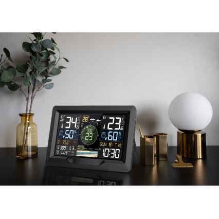 Profesionāla meteostacija ar krāsainu LCD displeju 5V/2xAA + 3xAA + 2xAA Wi-Fi Tuya