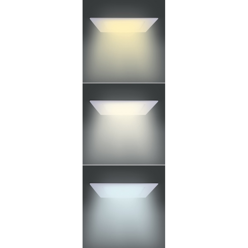 LED griestu iebūvējamais gaismeklis LED/12W/230V 3000/4000/6000K 17x17 cm balts