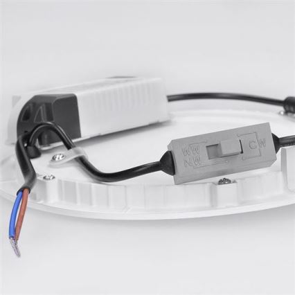 LED panelis LED/18W/230V 3000/4000/6000K Ø 22,5 cm balts