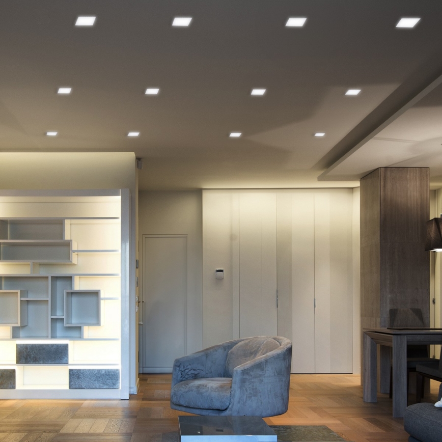 LED ieliekamais gaismeklis LED/6W/230V 3000/4000/6000K 12x12 cm balts