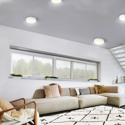 LED griestu gaismeklis LED/12W/230V 3000/4000/6000K Ø 17 cm balts