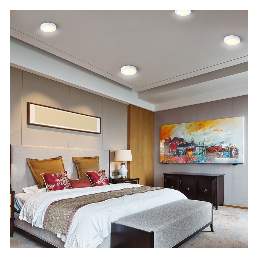 LED griestu gaismeklis LED/18W/230V 3000/4000/6000K Ø 22,5 cm balta