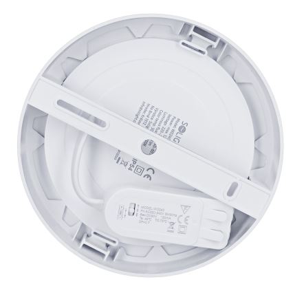 LED virsmas/iebūvējamais panelis 2in1 LED/12W/230V 3000/4000/6000K Ø17 cm IP54 sudraba