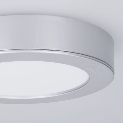 LED virsmas/iebūvējamais panelis 2in1 LED/12W/230V 3000/4000/6000K Ø17 cm IP54 sudraba