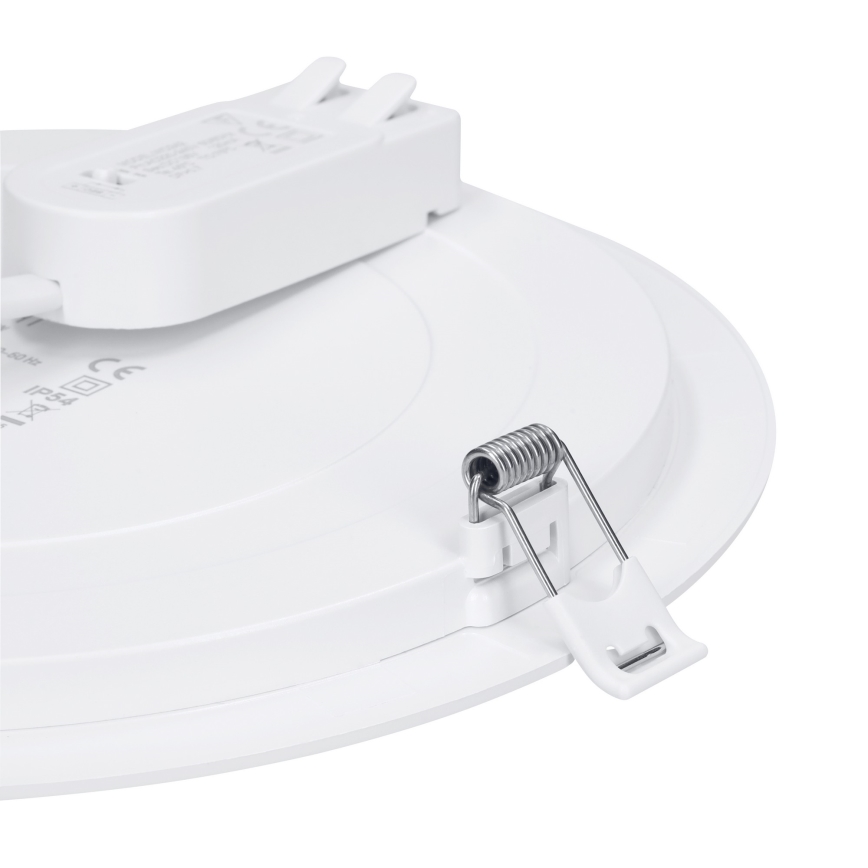 LED virsmas/iebūvējamais panelis 2in1 LED/12W/230V 3000/4000/6000K Ø17 cm IP54 sudraba
