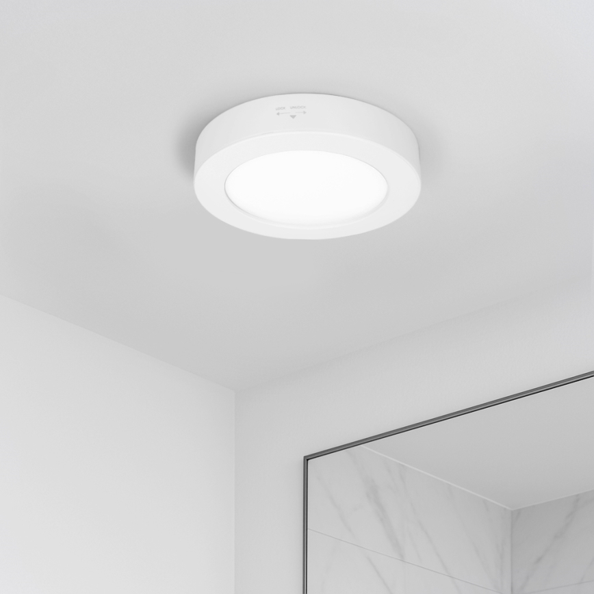 LED virsmas/iebūves panelis 2in1 LED/12W/230V 3000/4000/6000Kpr.17cm IP54 balts