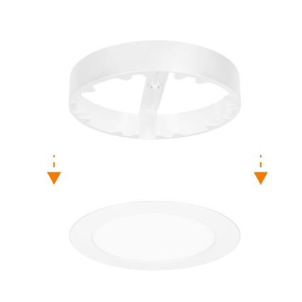 LED virsmas/iebūves panelis 2in1 LED/12W/230V 3000/4000/6000Kpr.17cm IP54 balts