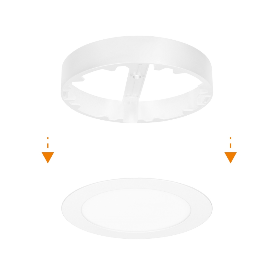 LED virsmas/iebūves panelis 2in1 LED/12W/230V 3000/4000/6000Kpr.17cm IP54 balts