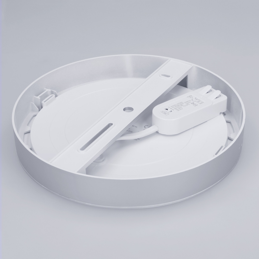 LED virsmas/iebūvējamais panelis 2 vienā 18W/230V 3000/4000/6000K Ø 22,5 cm IP54 sudraba