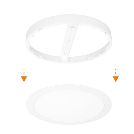 LED virsmas/iebūvējamais panelis 2 vienā 18W/230V 3000/4000/6000K Ø22,5 cm IP54 balts