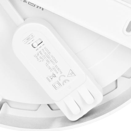 LED virsmas/iebūvējamais panelis 2 vienā 18W/230V 3000/4000/6000K Ø22,5 cm IP54 balts