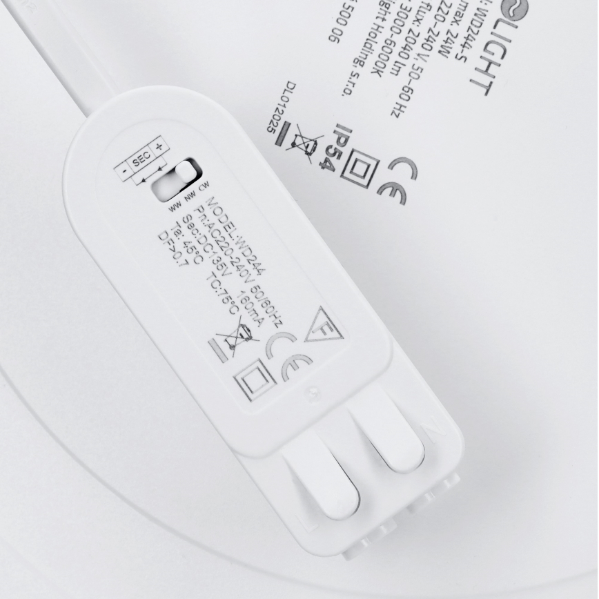 LED virsmas/iebūvējamais griestu panelis 2in1 24W/230V 3000/4000/6000K Ø 30 cm IP54 sudraba