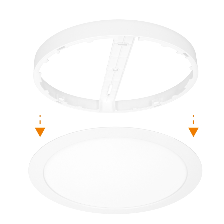 LED virsmas/iebūvējamais panelis 2 vienā 24W/230V 3000/4000/6000K Ø 30 cm IP54 balts