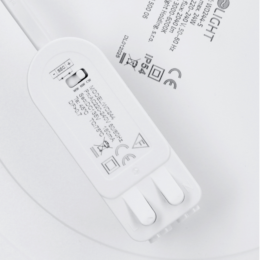 LED virsmas/iebūvējamais panelis 2 vienā 24W/230V 3000/4000/6000K Ø 30 cm IP54 balts