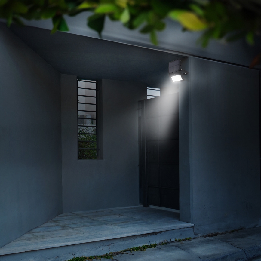 LED Aptumšojams saules enerģijas prožektors ar kustību un krēslas sensoru LED/6W/3,7V 2200 mAh 3000/4000/6500K IP65