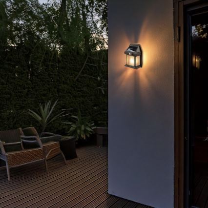 Regulējama LED saules laterna ar sensoru LED/3,7V IP44 1200 mAh
