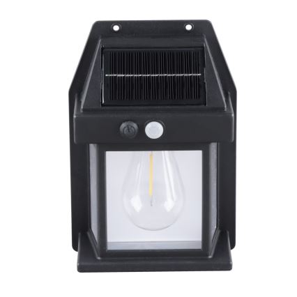 Regulējama LED saules laterna ar sensoru LED/3,7V IP44 1200 mAh