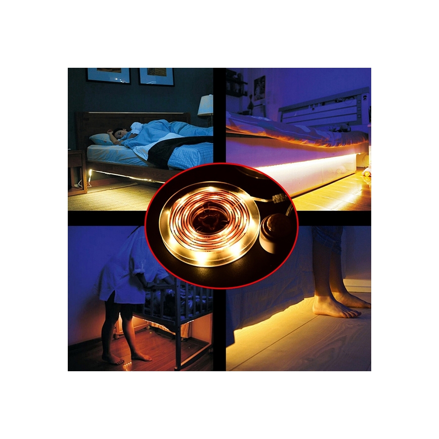 LED josla ar sensoru 4xAAA 3000K 1m