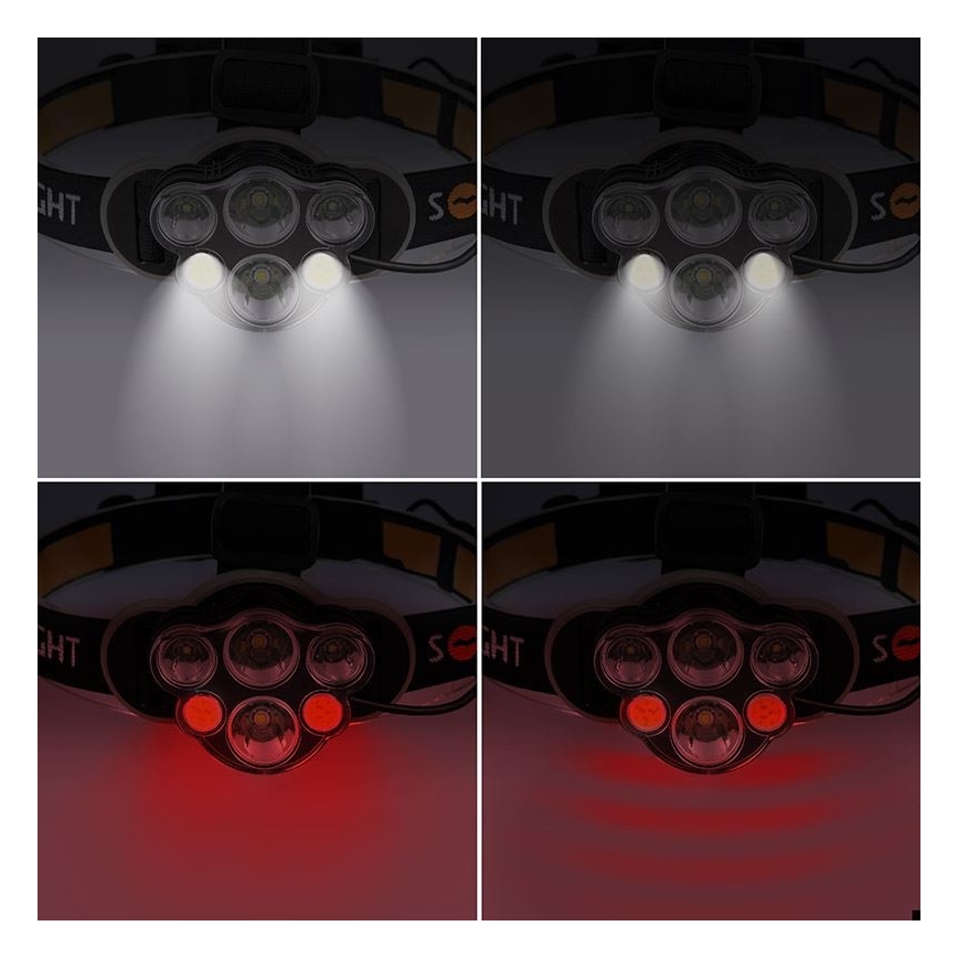 LED Uzlādējama galvas lampa LED/USB 2200mAh IP44