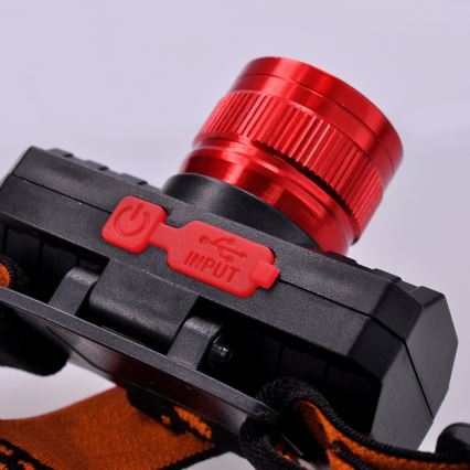 LED Uzlādējama galvas lampa LED/3W/USB 1200mAh IP44