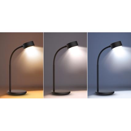 LED Aptumšojama skārienvadāma galda lampa LED/4,5W/5V 3000/4000/6500K melna
