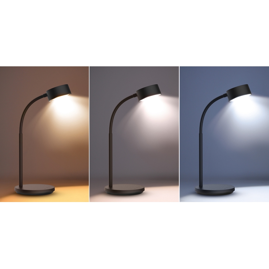 LED Aptumšojama skārienvadāma galda lampa LED/4,5W/5V 3000/4000/6500K melna