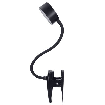 LED Aptumšojama pielāgojama uzlādējams galda lampa ar stiprinājumu LED/2W/1800 mAh 3000/4000/6500K melna