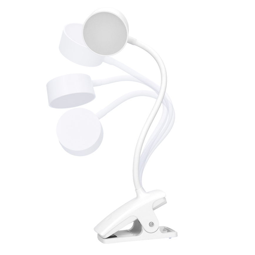 LED Aptumšojama pielāgojama uzlādējams galda lampa ar stiprinājumu LED/2W/1800 mAh 3000/4000/6500K balta
