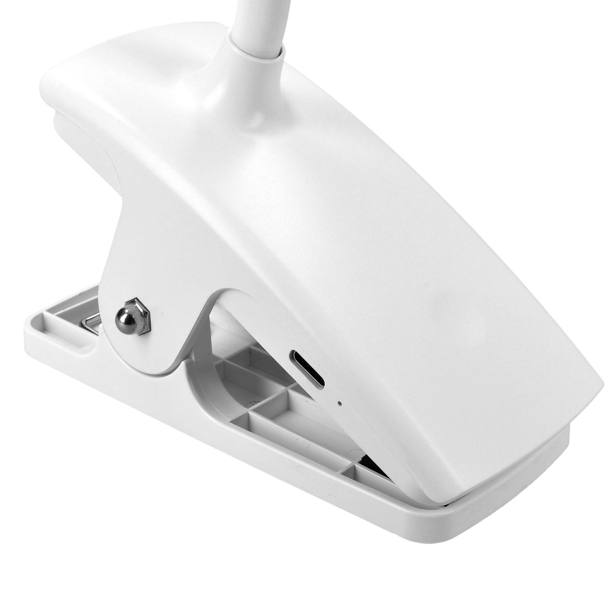 LED Aptumšojama pielāgojama uzlādējams galda lampa ar stiprinājumu LED/2W/1800 mAh 3000/4000/6500K balta