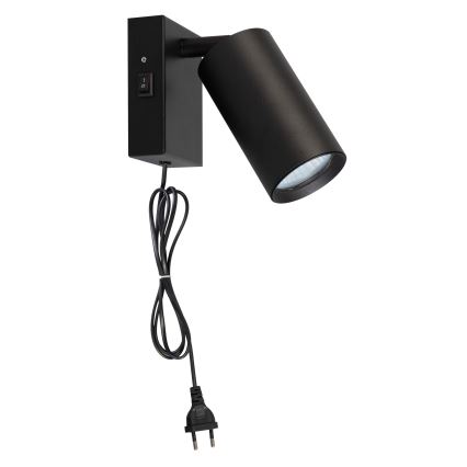 Sienas lampa CELE 1xGU10/30W/230V melna