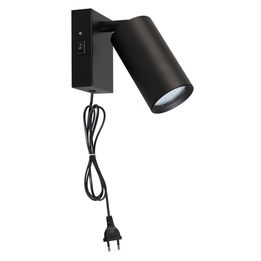 Sienas lampa CELE 1xGU10/30W/230V melna