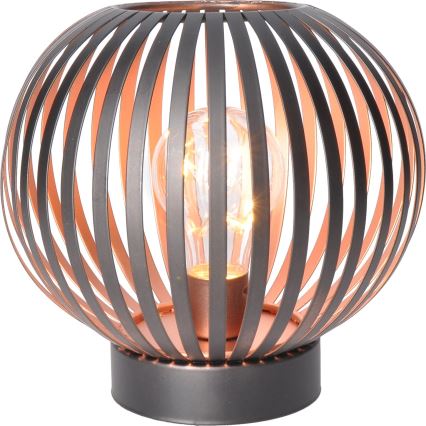 LED Dekoratīva galda lampa LED/3xAA melna/varš