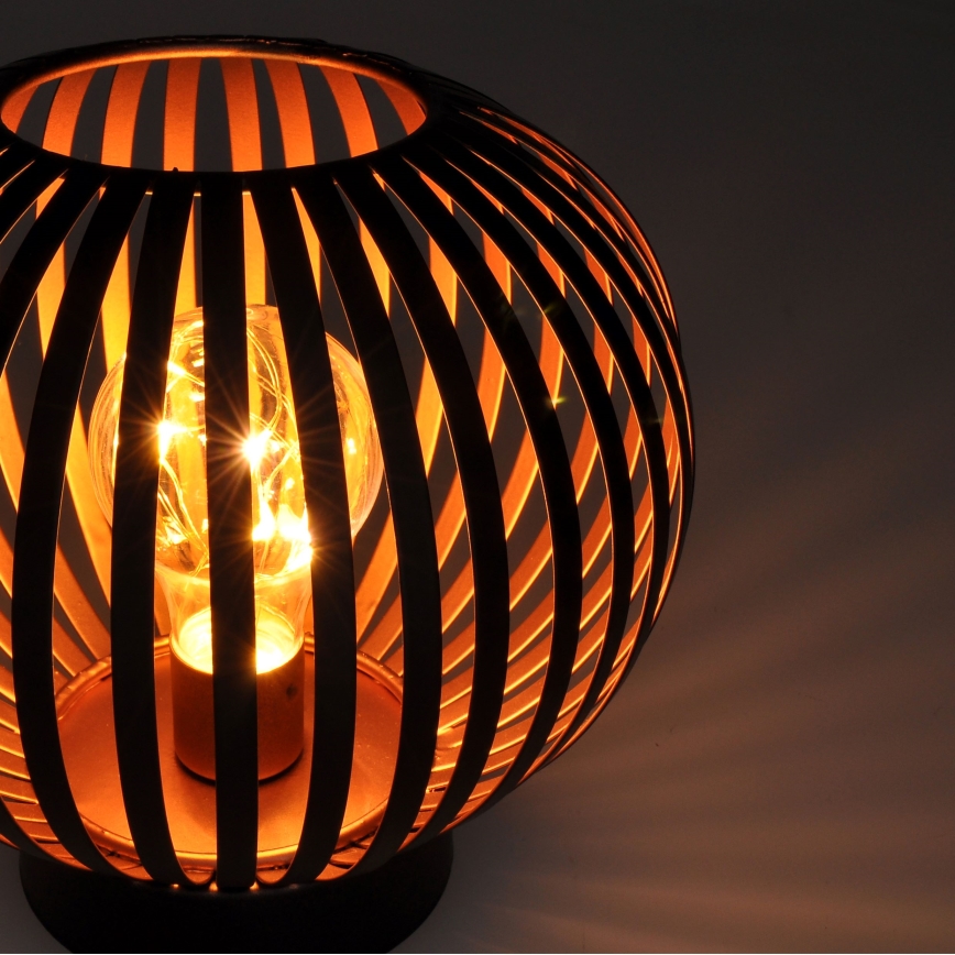 LED Dekoratīva galda lampa LED/3xAA melna/varš