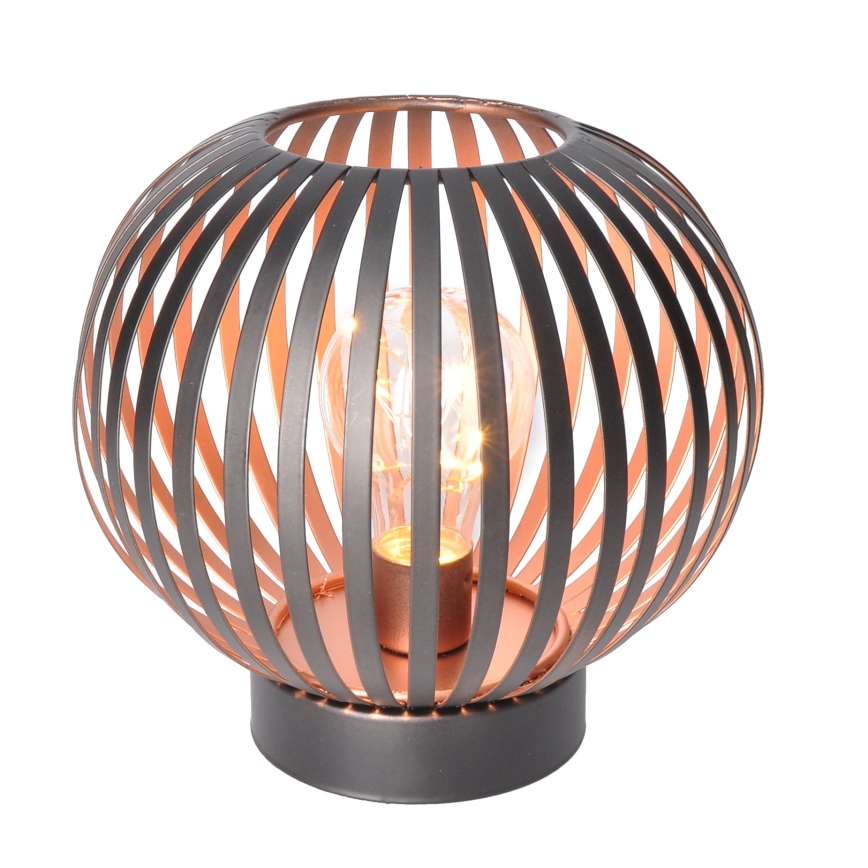 LED Dekoratīva galda lampa LED/3xAA melna/varš