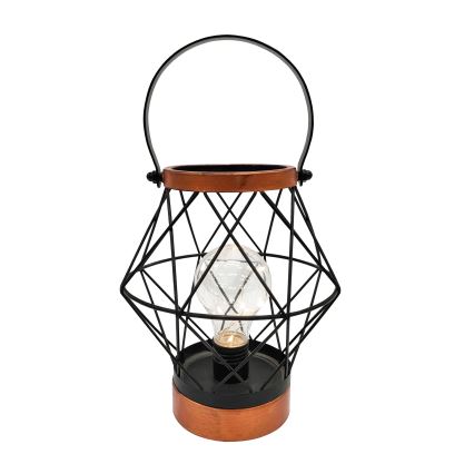 LED Dekoratīva galda lampa LED/3xAA melna/varš