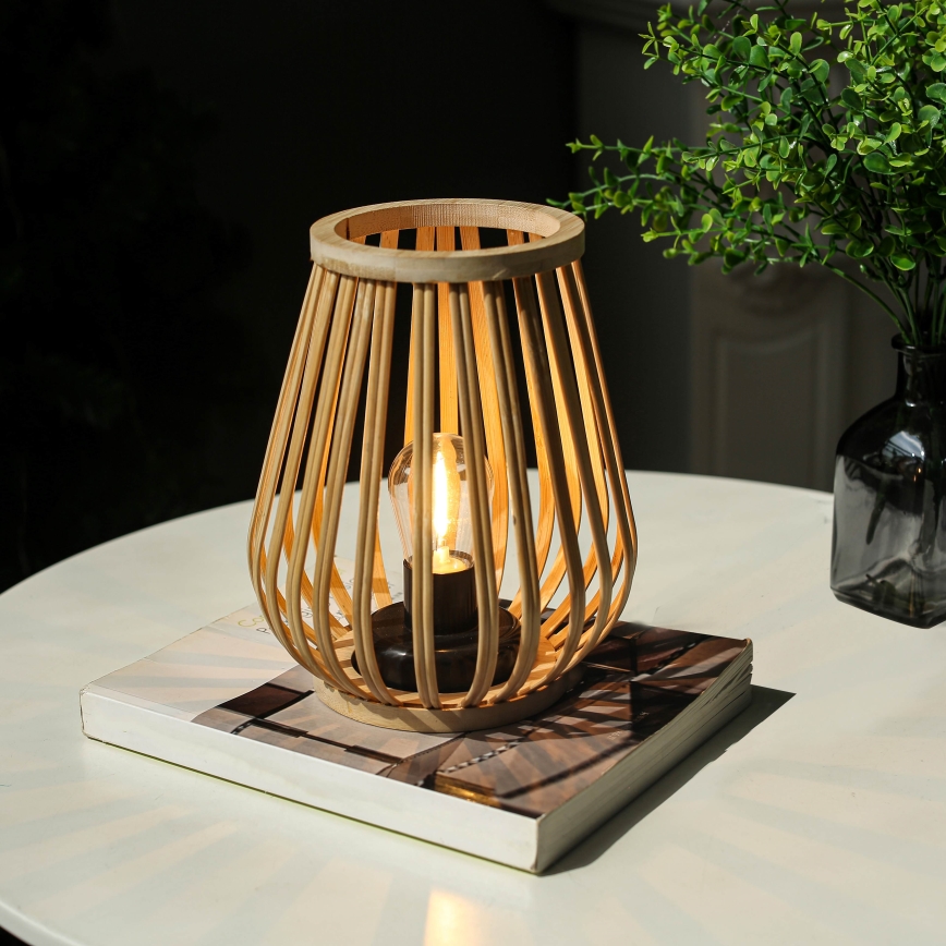 LED Dekoratīva galda lampa LED/2xAA bambusa
