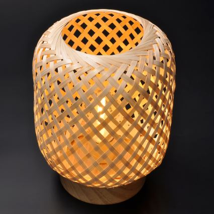 LED Dekoratīva galda lampa BOHO LED/2xAAA rotanga