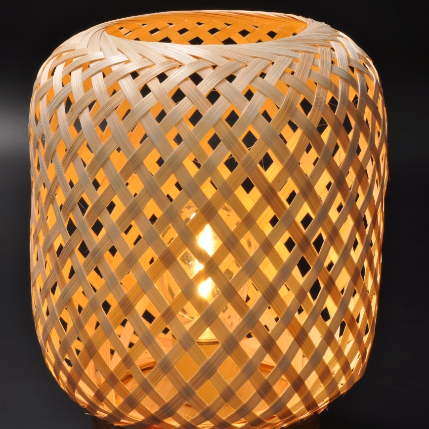 LED Dekoratīva galda lampa BOHO LED/2xAAA rotanga
