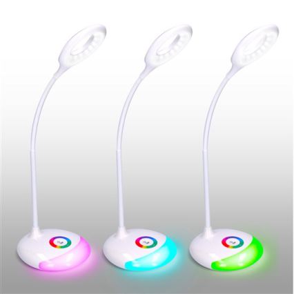 LED RGB Aptumšojama uzlādējama galda lampa LED/5W/5V 1800 mAh