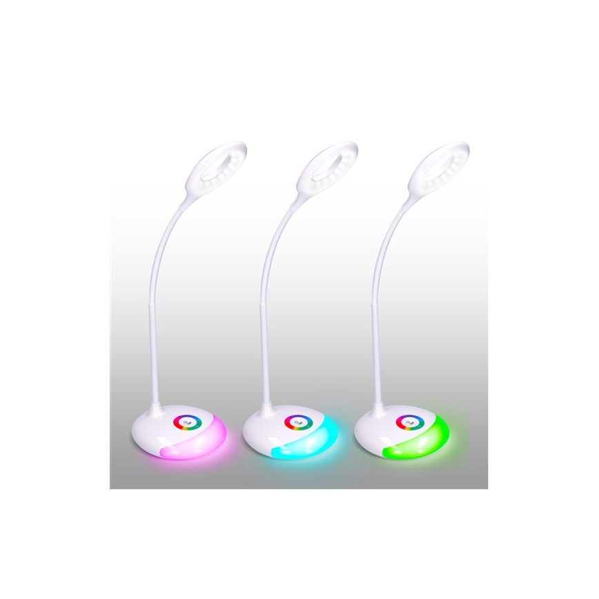 LED RGB Aptumšojama uzlādējama galda lampa LED/5W/5V 1800 mAh