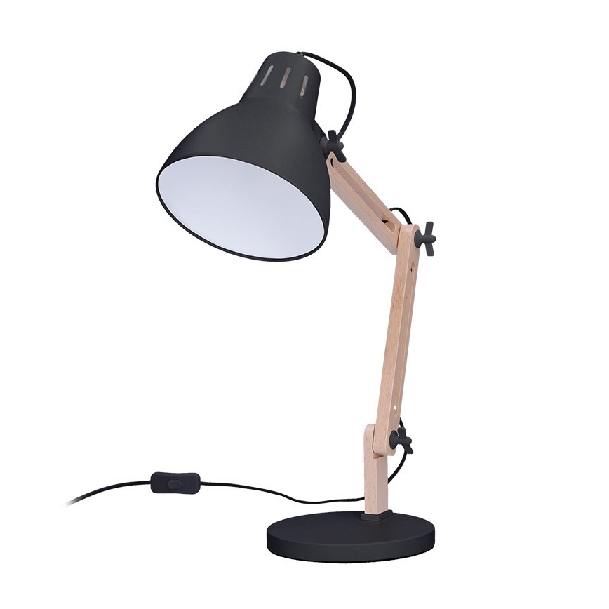 Galda lampa FALUN 1xE27/25W/230V melna/ozols
