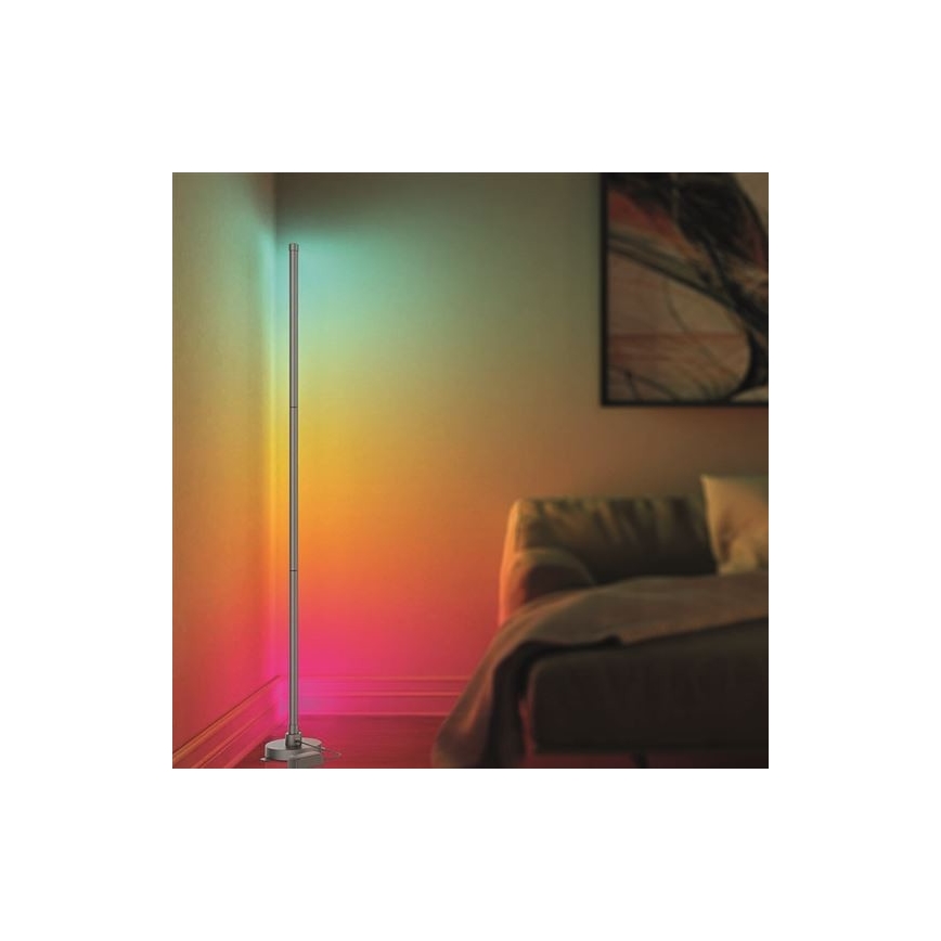 LED RGB Aptumšojama grīdas lampa RAINBOW LED/18W/230V Wi-Fi Tuya + tālvadības pults