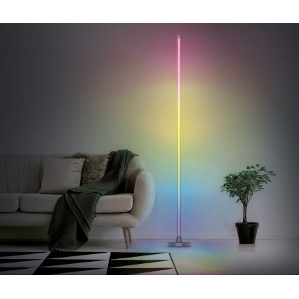 LED RGB ar regulējamu spilgtumu stāvlampa RAINBOW LED/18W/230V Wi-Fi Tuya + tālvadības pults