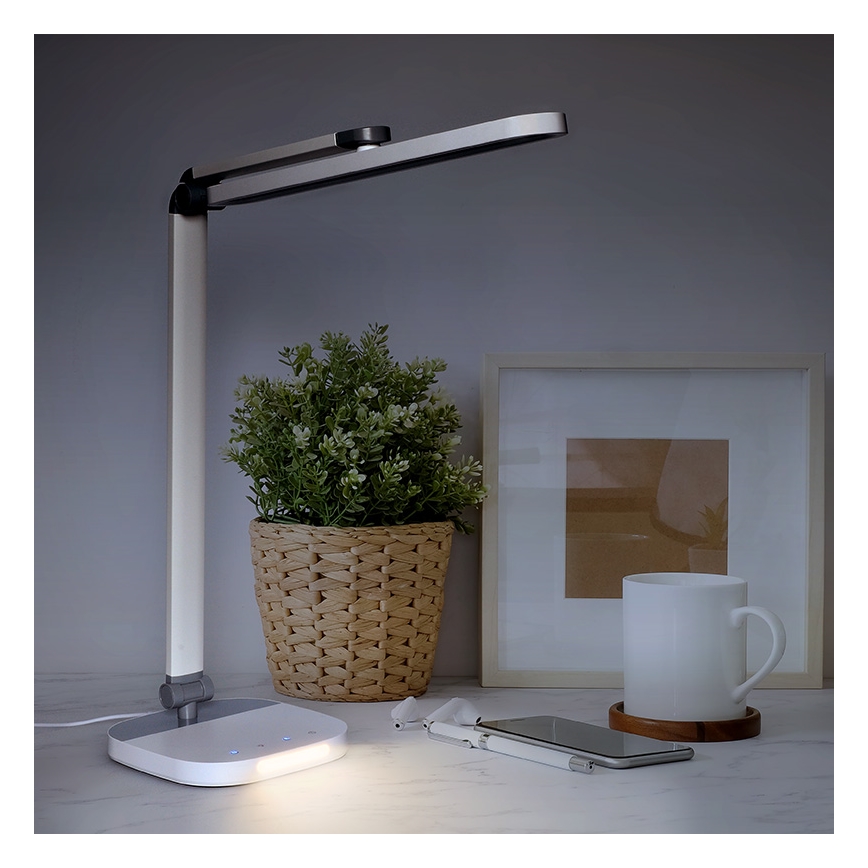 LED Aptumšojama skārienvadāma galda lampa LED/10W/5V 3000/4000/5000K balta