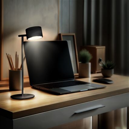 LED Aptumšojama skārienvadāma uzlādējams lampa 3in1 LED/4W/2000 mAh 3000/4000/6500K melna