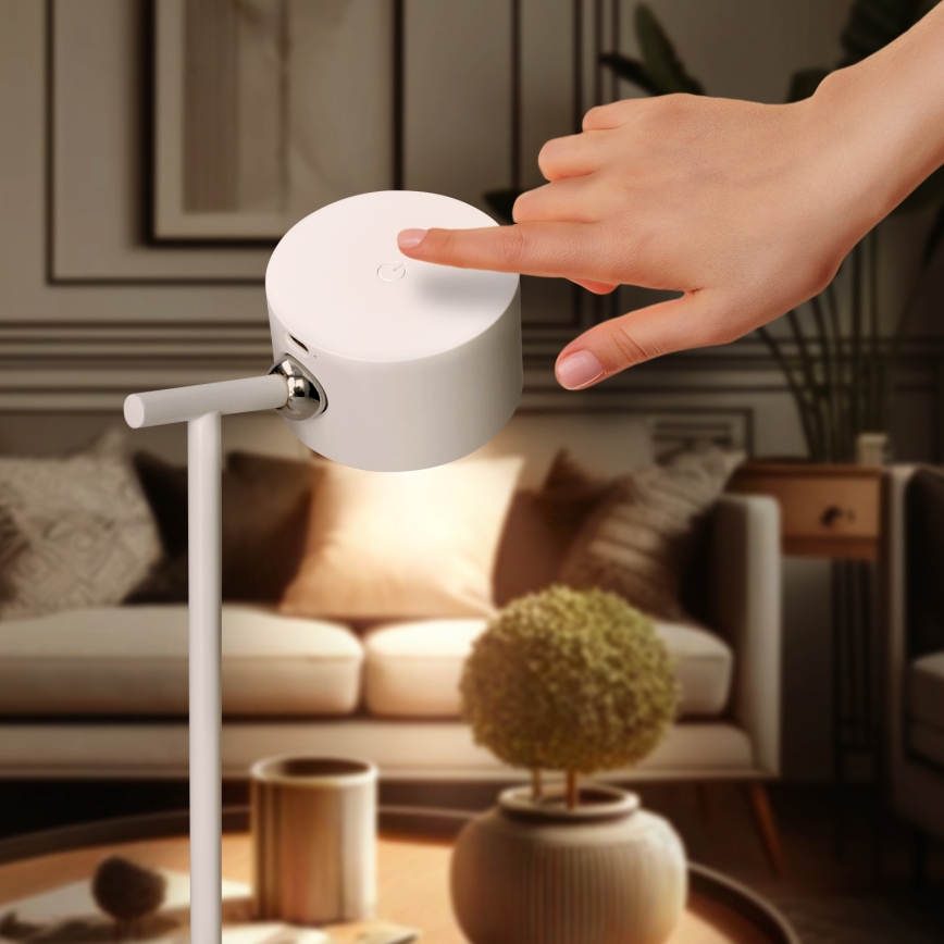 LED regulējama pieskāriena uzlādes lampa 3in1 LED/4W/2000 mAh 3000/4000/6500K balta