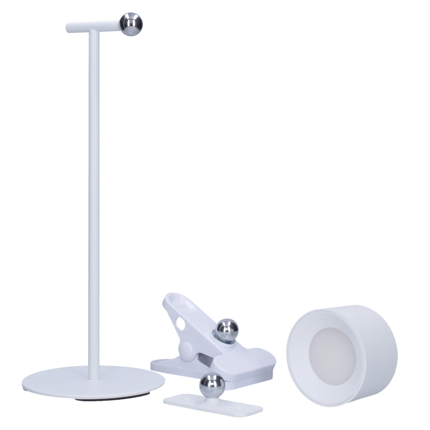 LED regulējama pieskāriena uzlādes lampa 3in1 LED/4W/2000 mAh 3000/4000/6500K balta