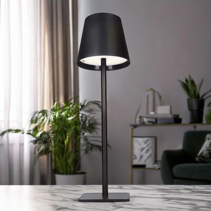LED regulējamā, uzlādējamā galda lampa ar skārienvadību LUCCA LED/3,7V 3000/4000/6500K 2000 mAh melna